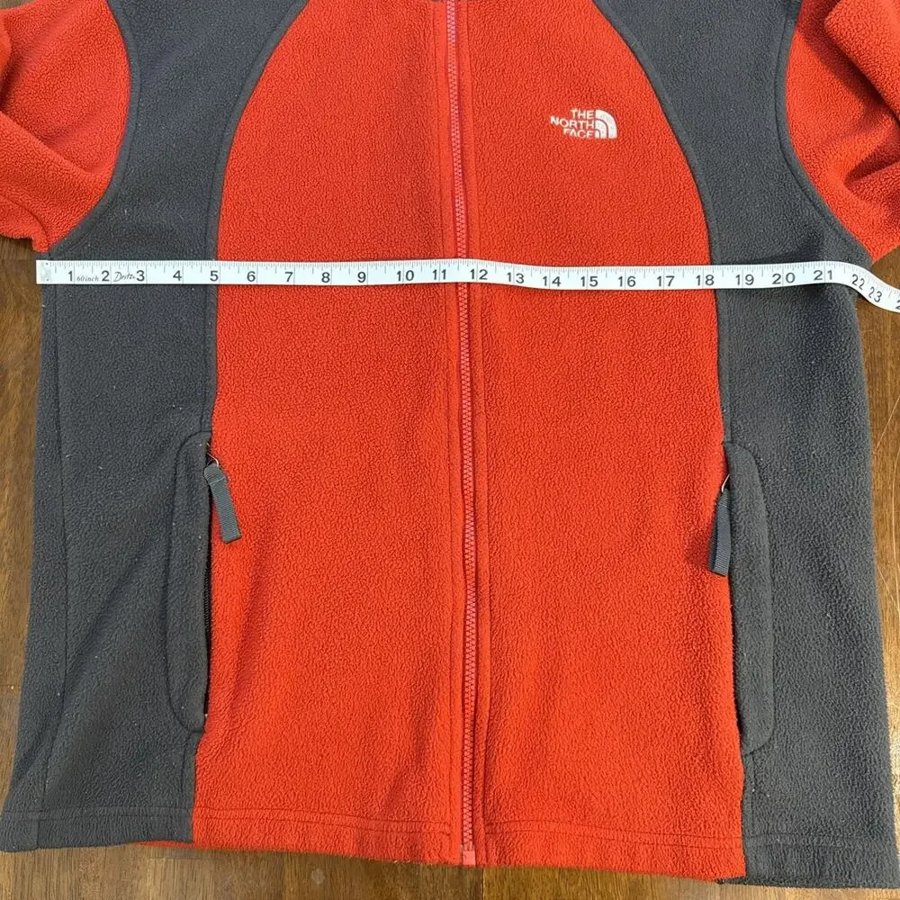 The North Face Fleece‎ Jacket Boys XL Long Sleeve Full Zip Red Pockets
